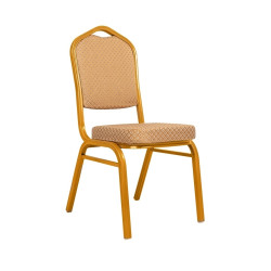 KH1501100308Krzesło bankietowe HERA beżowe / złote King Home