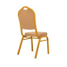 KH1501100308Krzesło bankietowe HERA beżowe / złote King Home