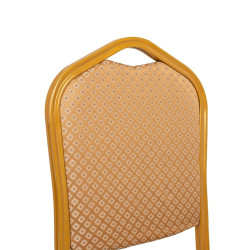 KH1501100308Krzesło bankietowe HERA beżowe / złote King Home