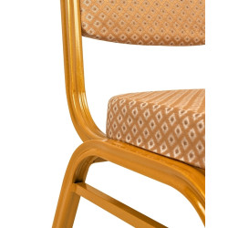 KH1501100308Krzesło bankietowe HERA beżowe / złote King Home