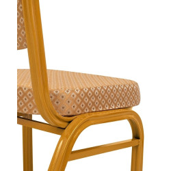 KH1501100308Krzesło bankietowe HERA beżowe / złote King Home