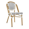 KH1501100288Krzesło CAFE PARIS białe rattan King Home