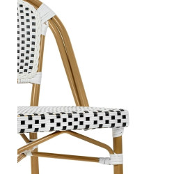 KH1501100288Krzesło CAFE PARIS białe rattan King Home