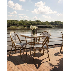 KH1501100288Krzesło CAFE PARIS białe rattan King Home