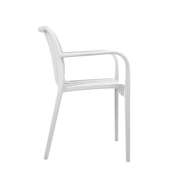 KH1501100315MODESTO krzesło Strips białe -            polipropylen King Home