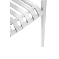 KH1501100315MODESTO krzesło Strips białe -            polipropylen King Home