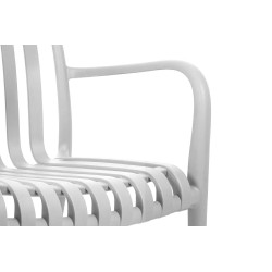 KH1501100315MODESTO krzesło Strips białe -            polipropylen King Home