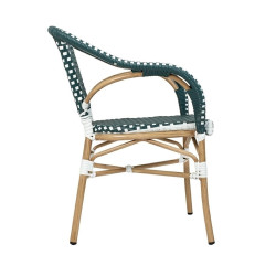 KH1501100286Krzesło CAFE MIRAMAR turkus / morski      rattan King Home