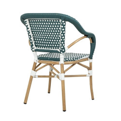 KH1501100286Krzesło CAFE MIRAMAR turkus / morski      rattan King Home
