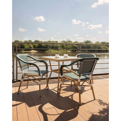 KH1501100286Krzesło CAFE MIRAMAR turkus / morski      rattan King Home