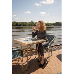 KH1501100286Krzesło CAFE MIRAMAR turkus / morski      rattan King Home