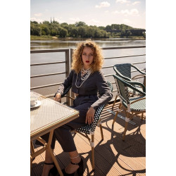 KH1501100286Krzesło CAFE MIRAMAR turkus / morski      rattan King Home