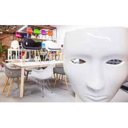 JH-035 Fotel NEMO FACE CHAIR biały - włókno szklane King Home