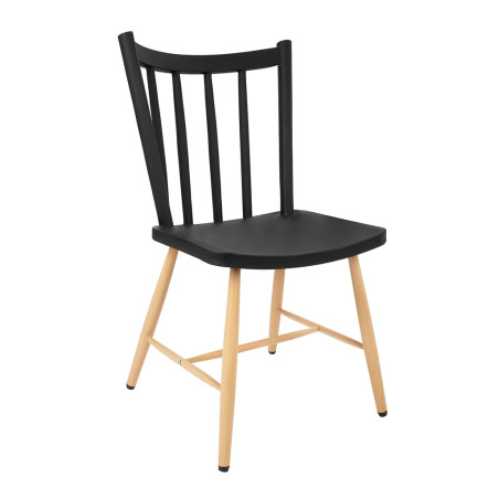 KH010100238 Krzesło MILA czarne King Home