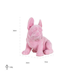 -AD-0016 RICHMOND dekoracja DOG MIRO różowy King Home