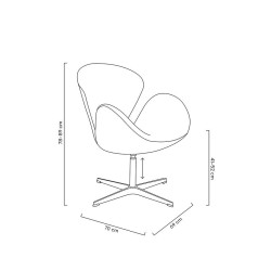 JH028.RED.17.LIFT Fotel SWAN PREMIUM regulowany czerwony King Home