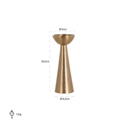 -KA-0153 RICHMOND świecznik AMAYA GOLD BIG złoty King Home