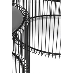 79577 KARE zestaw stolików kawowych WIRE czarny King Home