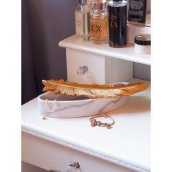 52906 KARE pojeminik na biżuterię ZETA  biały / złoty King Home