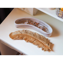 52906 KARE pojeminik na biżuterię ZETA  biały / złoty King Home