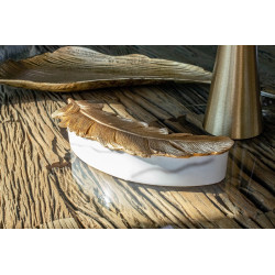 52906 KARE pojeminik na biżuterię ZETA  biały / złoty King Home