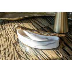 52906 KARE pojeminik na biżuterię ZETA  biały / złoty King Home