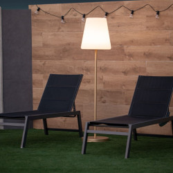 LUMLLS180RGSSNW NEW GARDEN lampa podłogowa LOLA SLIM 180 SOLAR & BATTERY rose gold King Home