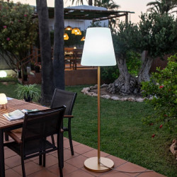 LUMLLS180BRSSNW NEW GARDEN lampa podłogowa LOLA SLIM 180 SOLAR & BATTERY brass King Home