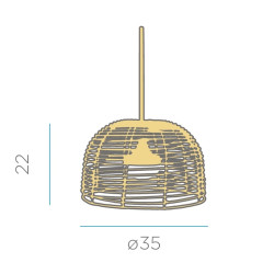 LUMBOS020XXHINW NEW GARDEN lampa wisząca BOSSA 20 HANG INDOOR King Home