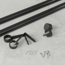 245973-111 UMBRA pojedynczy karnisz CAPPA  91-168 cm szczotkowana czerń King Home