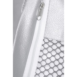 JH-200.01 Fotel wiszący BUBBLE poduszka srebrna - korpus akryl, poduszka ekoskóra King Home