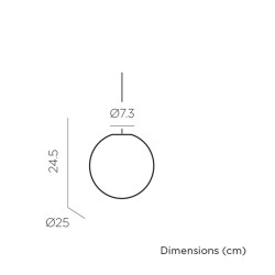 LUMPIA025XXHWNW NEW GARDEN lampa wisząca PIANETA 25  BATTERY HANG King Home