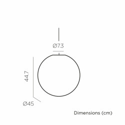 LUMPIA045XXHWNW NEW GARDEN lampa wisząca PIANETA 45 BATTERY HANG King Home