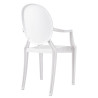 124.APC.BIALY Krzesło LOUIS białe - poliwęglan King Home