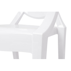 124.APC.BIALY Krzesło LOUIS białe - poliwęglan King Home