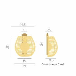 LUMBOS025XXWLNW NEW GARDEN lampa ścienna BOSSA 25 WALL IN&OUT BATTERY King Home