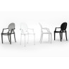 124.APC.BIALY Krzesło LOUIS białe - poliwęglan King Home