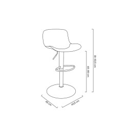 KH010100939 Krzesło barowe STOR regulowane czarne King Home