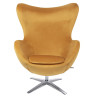 KH0101009563 Fotel EGG SZEROKI VELVET musztardowy King Home