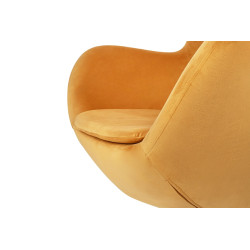 KH0101009563 Fotel EGG SZEROKI VELVET musztardowy King Home