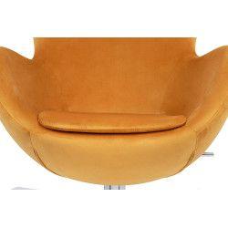 KH0101009563 Fotel EGG SZEROKI VELVET musztardowy King Home