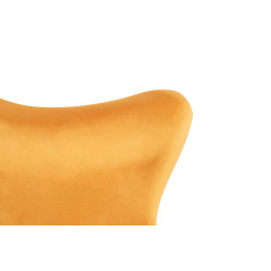 KH0101009563 Fotel EGG SZEROKI VELVET musztardowy King Home