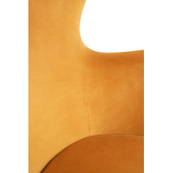 KH0101009563 Fotel EGG SZEROKI VELVET musztardowy King Home