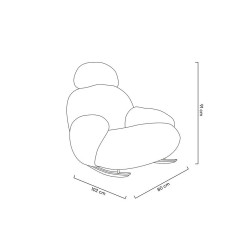 KH0101009574 Fotel bujany PLUSH TEDDY ciemny beżowy King Home