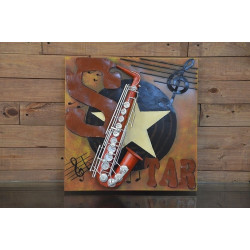 JLPT3482 Obraz 3D SAKSOFON 2 King Home