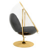JH200-2.GOLD.VELVET Fotel BUBBLE STAND 2 GOLD VELVET poduszka czarna King Home