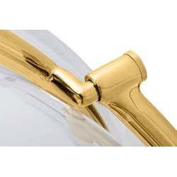 JH200-2.GOLD.VELVET Fotel BUBBLE STAND 2 GOLD VELVET poduszka czarna King Home