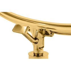 JH200-2.GOLD.VELVET Fotel BUBBLE STAND 2 GOLD VELVET poduszka czarna King Home
