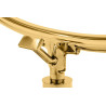 JH200-2.GOLD.VELVET Fotel BUBBLE STAND 2 GOLD VELVET poduszka czarna King Home