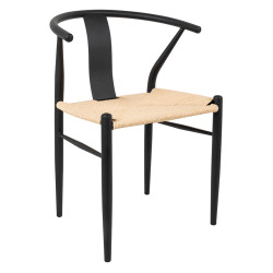 KH1201100122 Krzesło WISHBONE METAL naturalne King Home